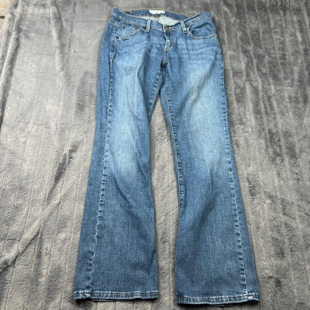 Levis 529 Curvy Boot Cut Jeans Women 12 Medium Blue Denim Stretch Mid Rise 12448
